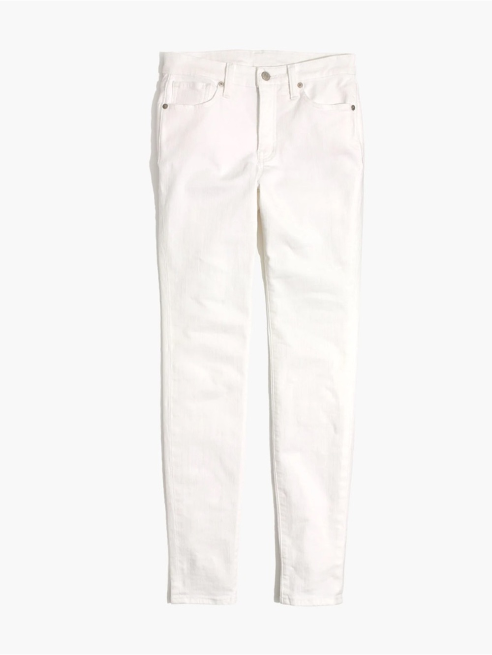 Madewell Tall 9” high rise Skinny Jeans in pure white